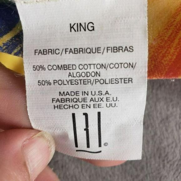 Abstract Yellow 2 Piece king vtg New Pillowcases - Picture 10 of 11